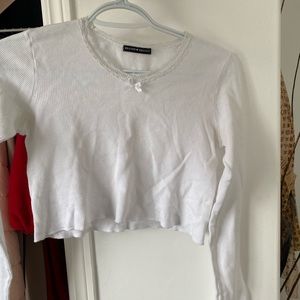 White cropped brandy top